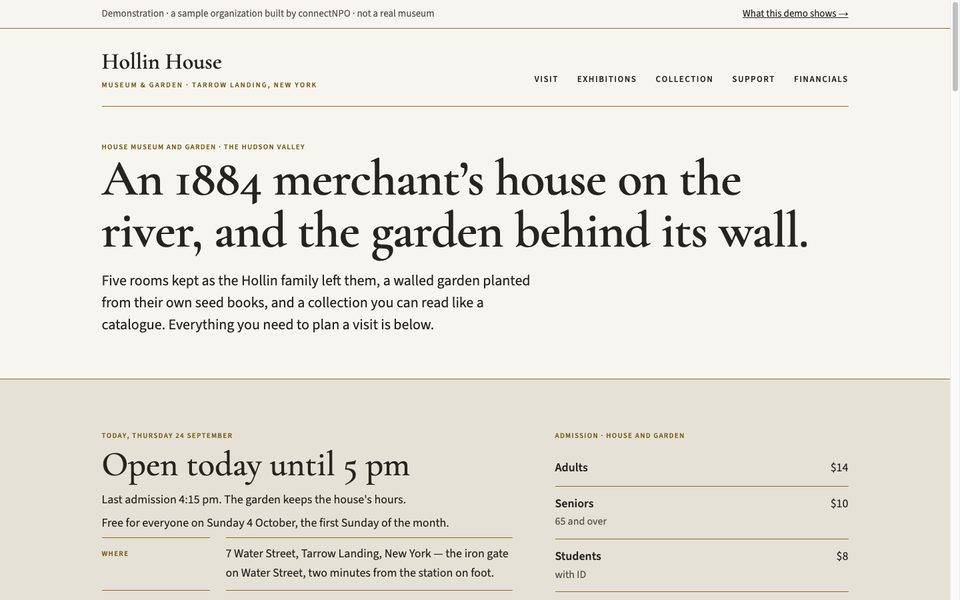 Hollin House Museum and Garden home page