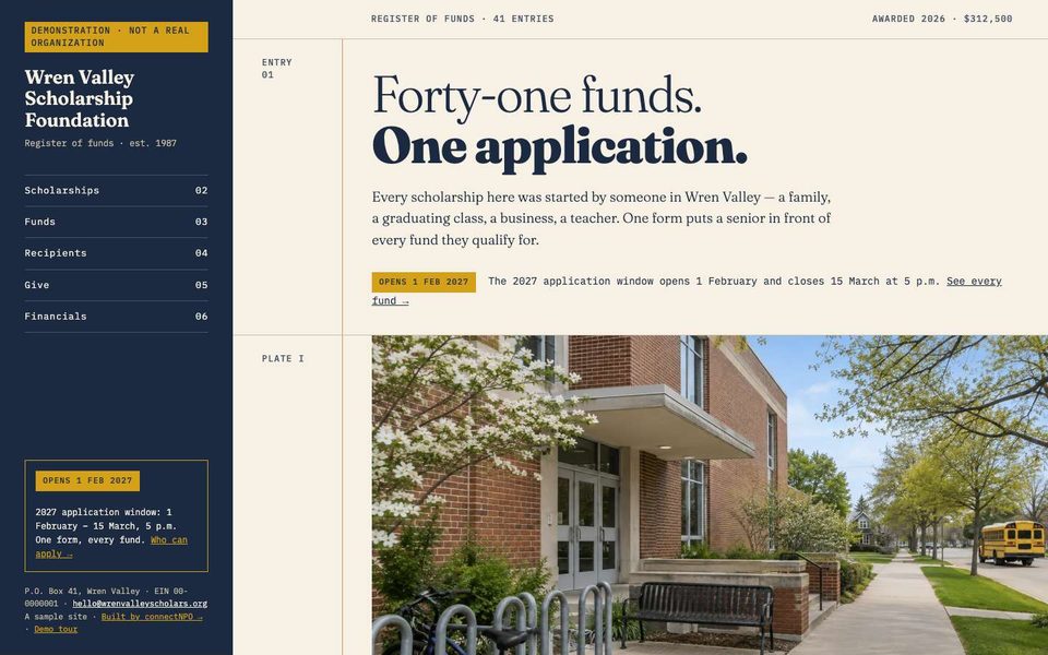 Wren Valley Scholarship Foundation home page